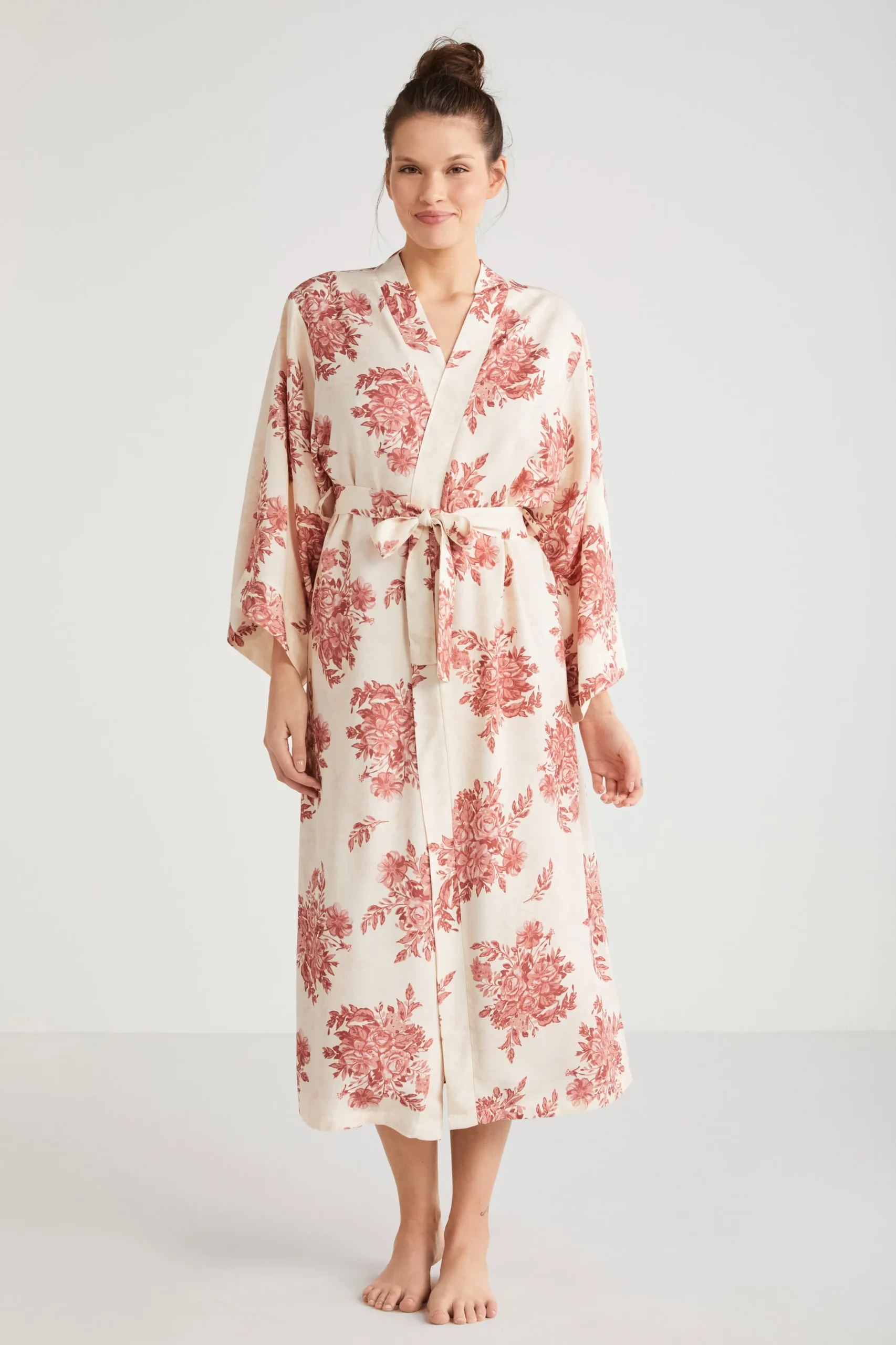 Flower Patterned Robe Set 2605