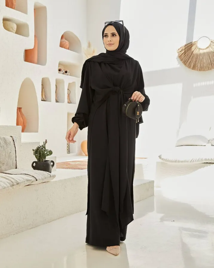 Modest Hijab Crossed Tied Jumpsuit