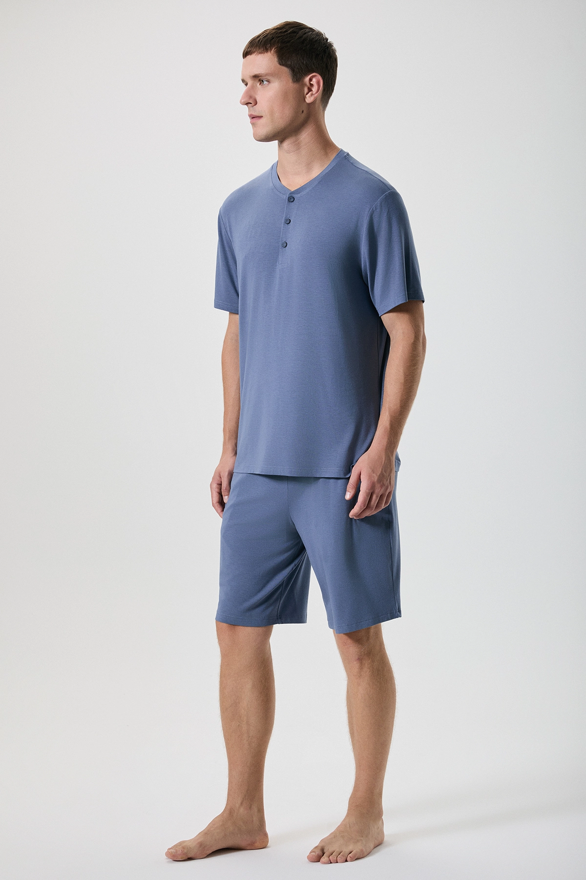 Modal soft textured shorts set FT802