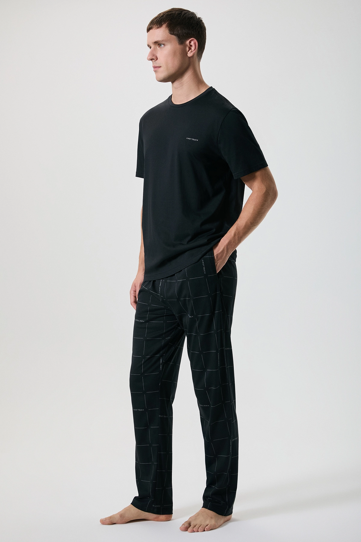 Cotton modal relaxed fit pajama set FT803
