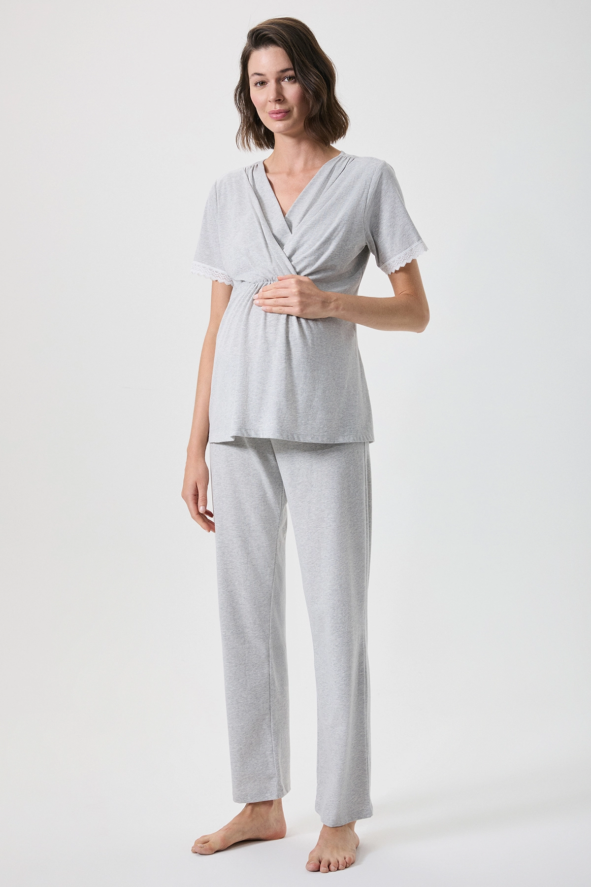 100% cotton maternity pajama set 10162